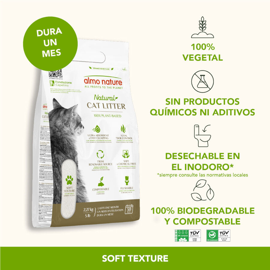 2.27 kg  Almo Nature Natural Soft Texture Areia para gatos , , large Imagem n&uacute;mero 2